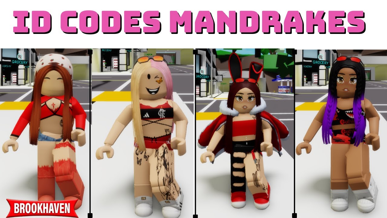 Id de roupas no Brookhaven versão: Mandrake feminino em 2023