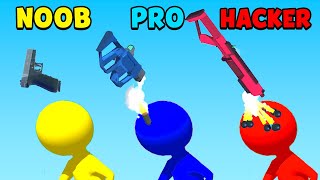 NOOB vs PRO vs HACKER - Gun Sprint screenshot 1