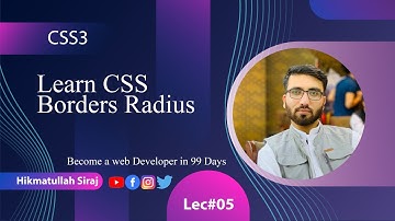 🔴 CSS 3 Tutorial 2024 in Pashto || Border radius Full Explanation in Pashto Day #005