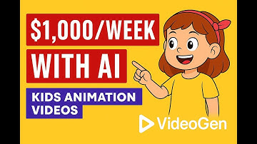 How I Make $1,000Week with AI Kids Animation Videos – No Filming, No Voice!