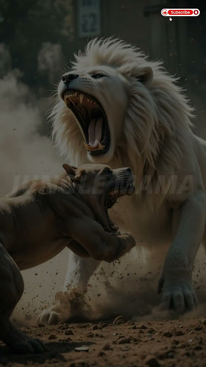 White Lion vs Giant Bulldog – The Most Intense Fight Caught on Camera!' 🦁🐶🔥WhiteLion #BulldogFight