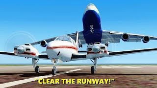 'CLEAR THE RUNWAY!' 747 Pilots in Flight Simulator X (Multiplayer ATC)