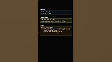 Floor Division in 6 Languages | Programming Comparison #shorts