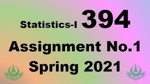 AIOU Code 394 Solved Assignment No.1 Spring 2021