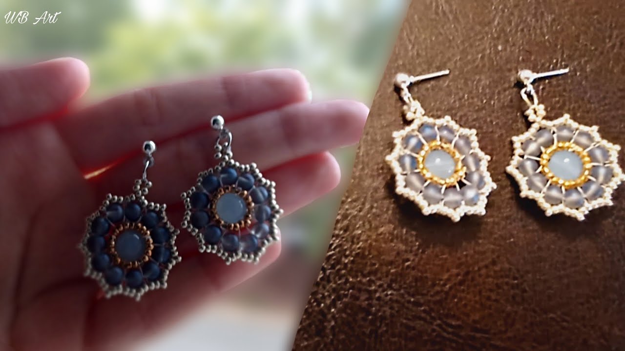 Lotus Flower Beaded Earrings / How to make beaded earrings YouTube