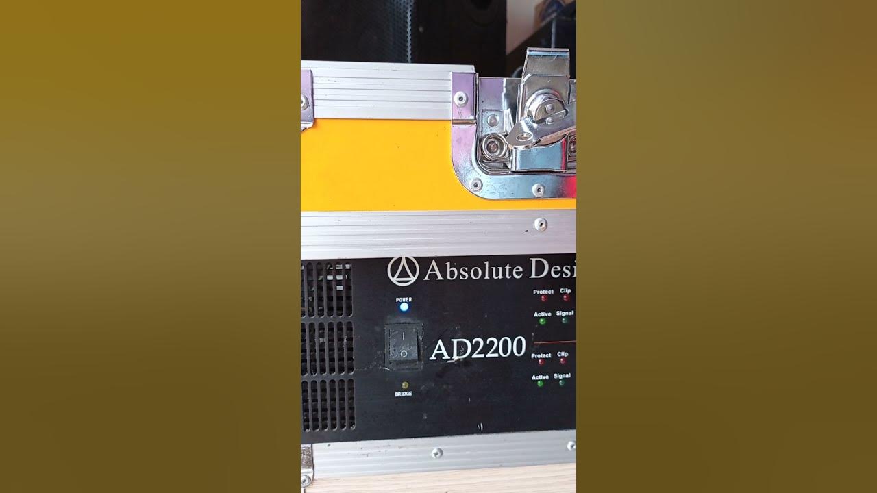 Tes power amplifier absolute design AD 2200 speaker behringer 15 x 2