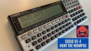 Casio VX-4 plays the classic game 'Hunt the Wumpus'