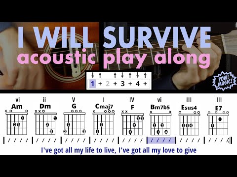 “i-will-survive”-acoustic-guitar-and-vocals-play-along!-7-chord-song!-(gloria-gaynor/cake-made-easy)