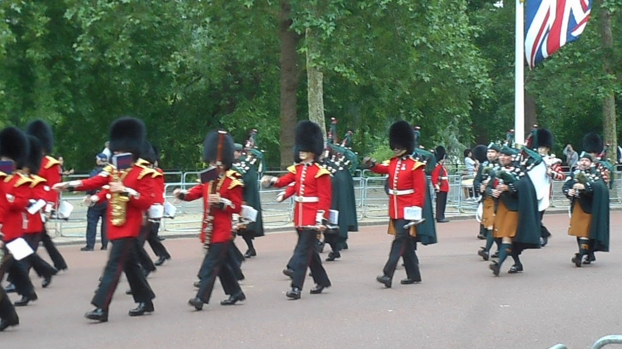 Band and Pipes and drums of the Irish Guards YouTube