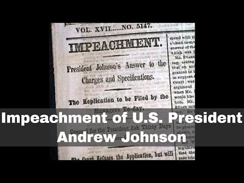 24th February 1868: US President Andrew Johnson impeached