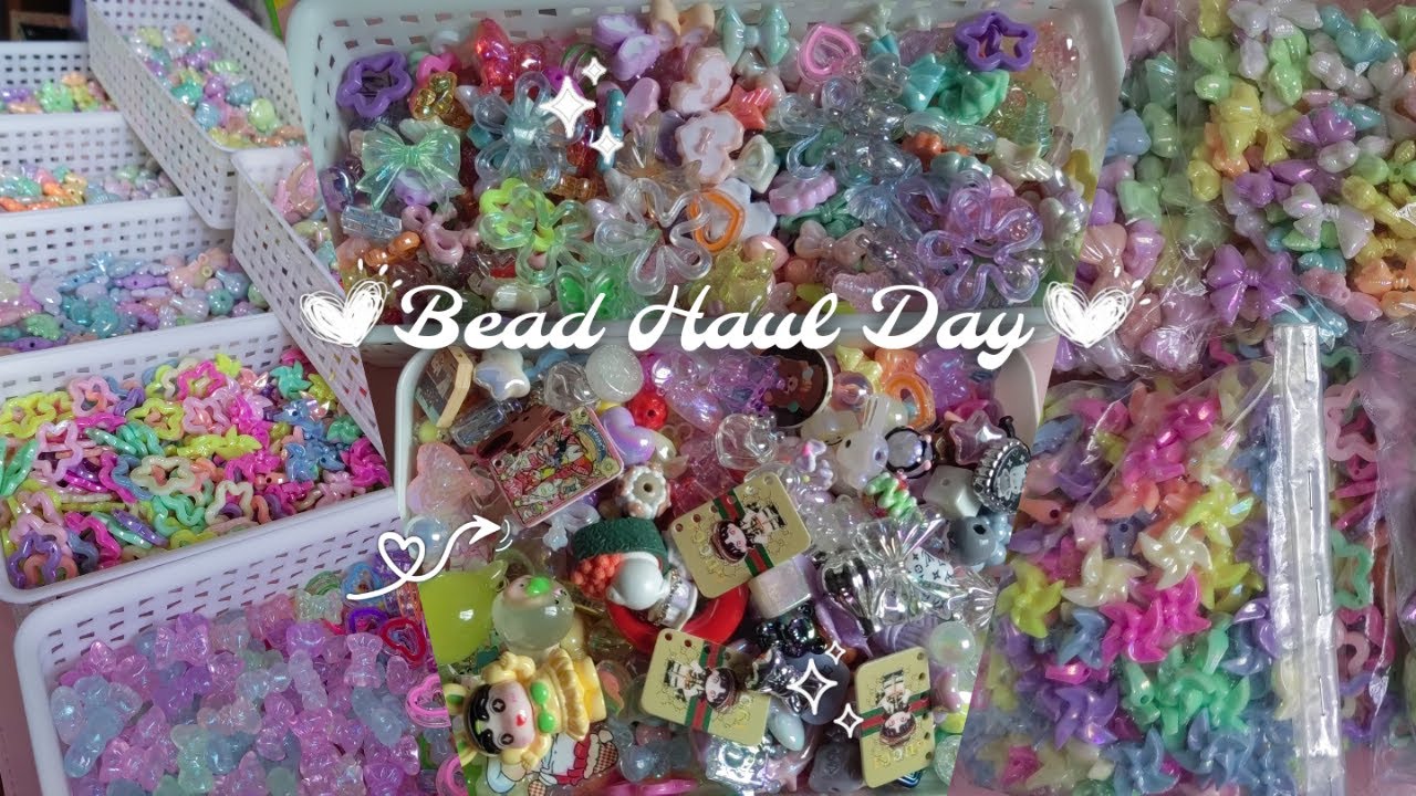 ASMR Bead Haul Day 💖 Huge Collection of Cute Beads! ✨