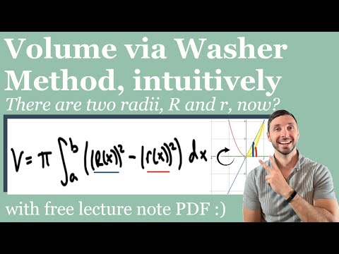 How to Find Volume via Washer Method (Revolutions) - Calc 1 and 2 / AP Calculus Lesson & Examples