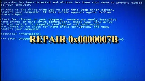 How to Repair fix stop 0x0000007b Blue Screen error