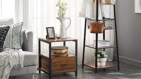 Assemble: VECELO Modern Nightstand with Drawer Square End, Side Table for Bedroom