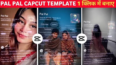 Pal Pal Jeena Muhal Lyrics Video Editing | Pal Pal Song Reels Editing Capcut Template
