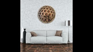 Honeycomb & Bee Mandala Art Wall Decor| Laserarti Studio's | Wall Art Decor |Customisation Available