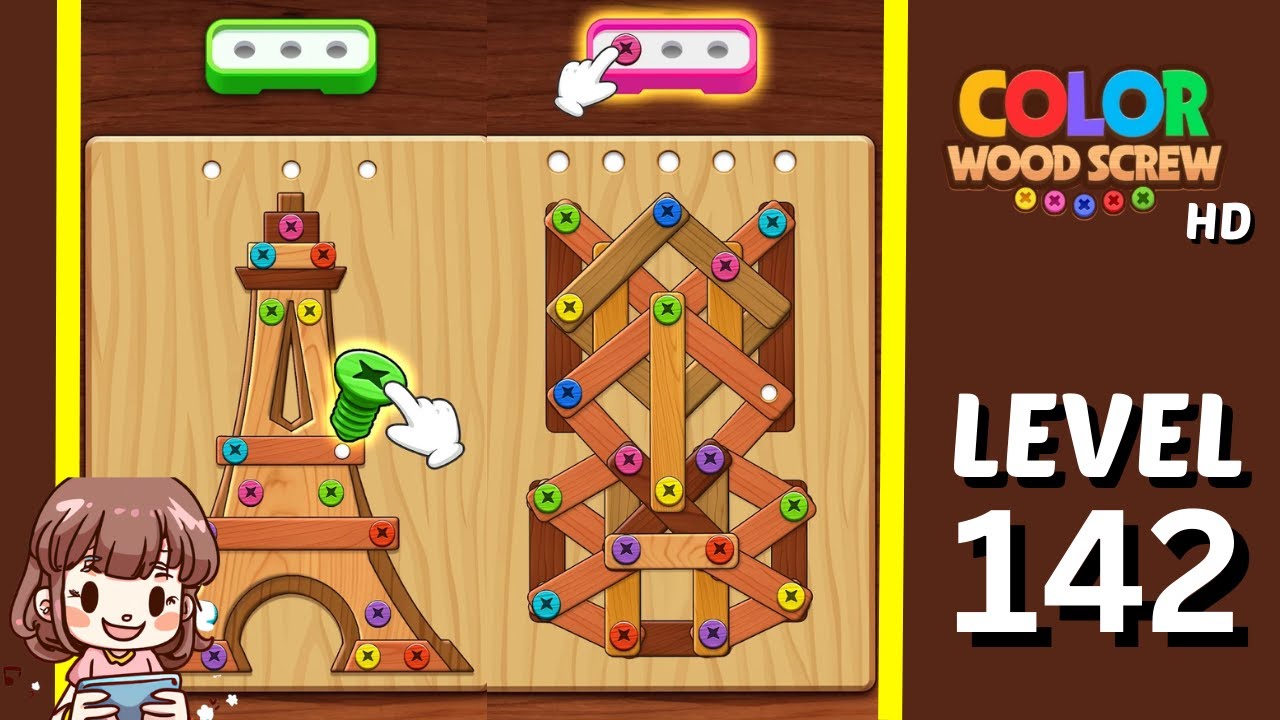 Color Wood Screw Level 142 Solution Walkthrough