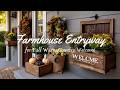Farmhouse Entryway Decor for Fall | Warm Country Welcome