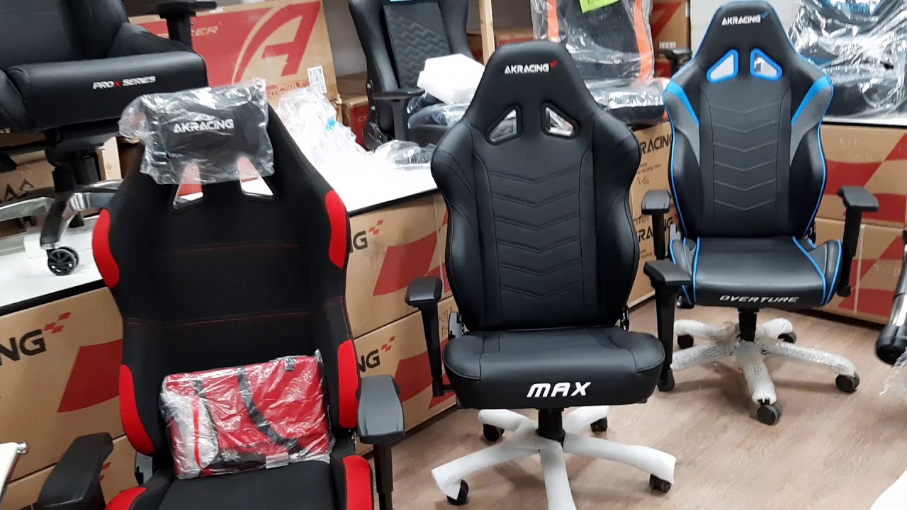 Обзор и сравнение размера кресла AKRacing серии  MAX Black с другими