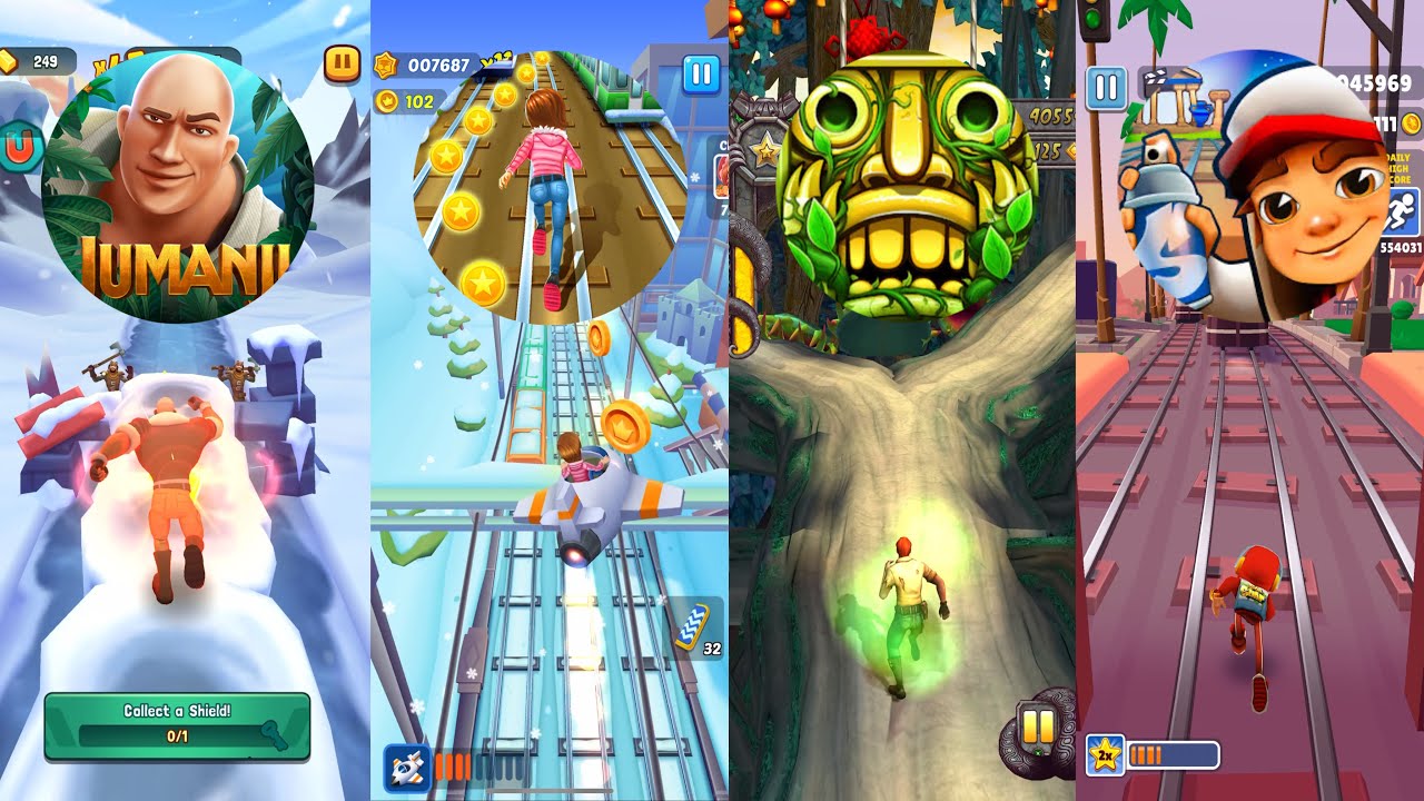 Jumanji 🆚 Subway Princess Runner 🆚 Temple Run 2 🆚 Subway Surfers