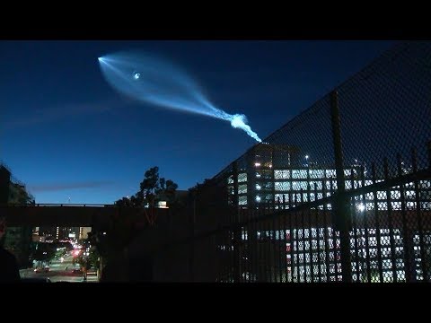 Elon Musk's SpaceX Falcon 9 rocket causes a spectacle in the sky
