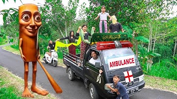PENARI DI BAWA SAMA ANOMALI TUNG TUNG SAHUR NAIK MOBIL PICK UP AMBULAN