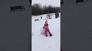 Hanka w akcji zima 26 w Wąwozie Czuby kule #lublin #zima #winter #family