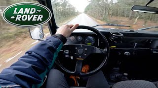 1999 - Land Rover Defender TD5 | POV Drive around, sound and acceleration | Straight Piped