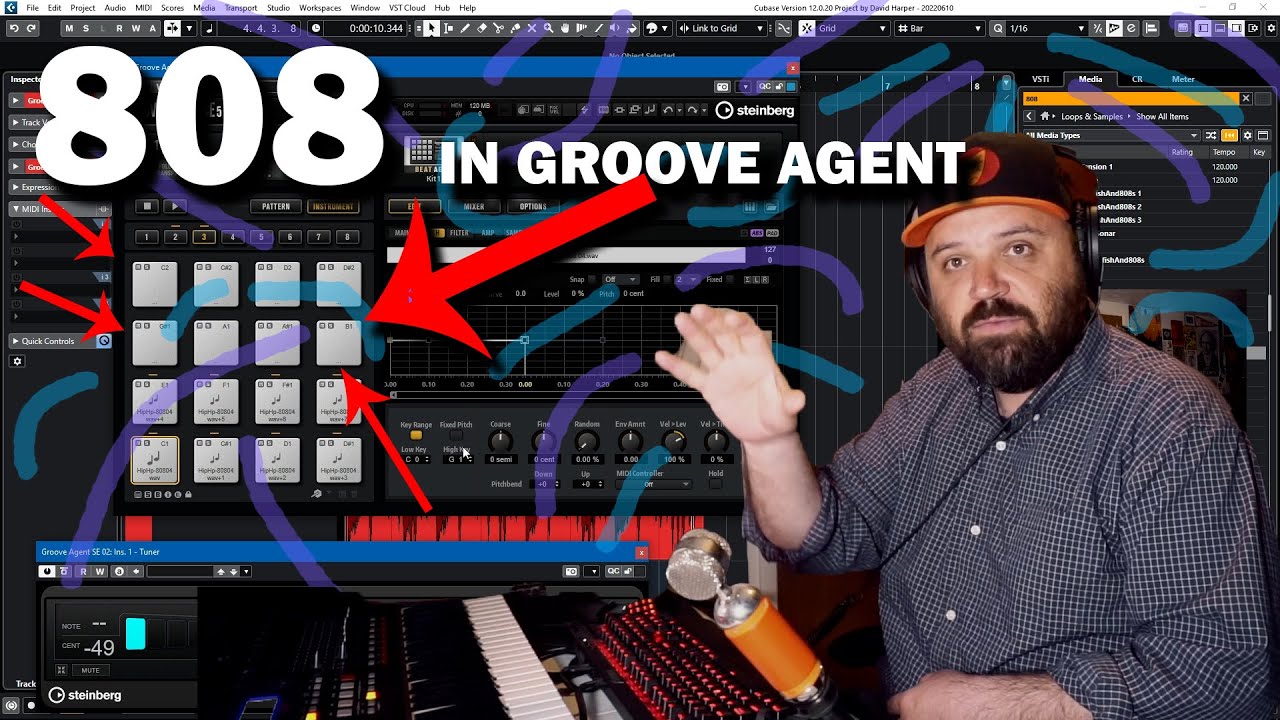 Cubase 12 Quick Tip - Stretch Tune 808's in Groove Agent!