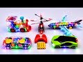 Unboxing RC Transparent Aeroplane | Gear Car RC 3D Lights Car | RC helicopters | aeroplane  flying 