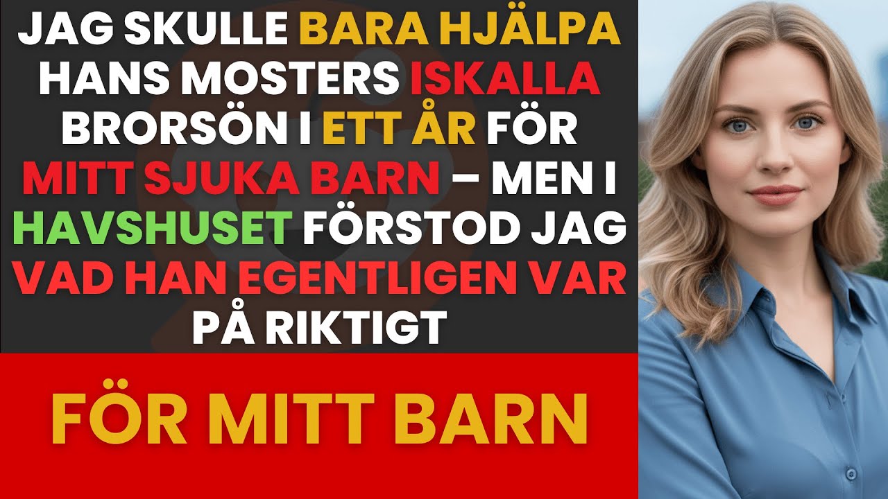 Jag satt i sjukhusets cafeteria i Malmö med min sexåriga dotter sovande i famnen när en främmande, elegant kvinna satte sig mitt emot mig. Hon studerade mitt trötta ansikte och min slitna jacka...