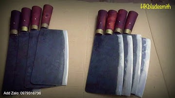 Dao Chặt Gà Vịt, Xương Sườn, Móng Giò thép Nhíp IFa, Cán Gỗ Cẩm Lai.