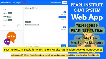 WhatsApp Style Group Chat App | Learn to make Chat App | Pearl Institute Batala #chat #app #project