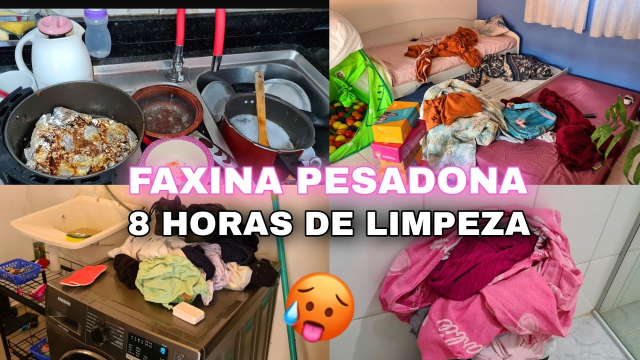 FAXINA COMPLETA e PESADA | MINHA CASA ESTAVA MUITO SUJA 🤮 Motivação de limpeza