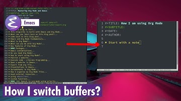 Org-mode - How I switch buffers?
