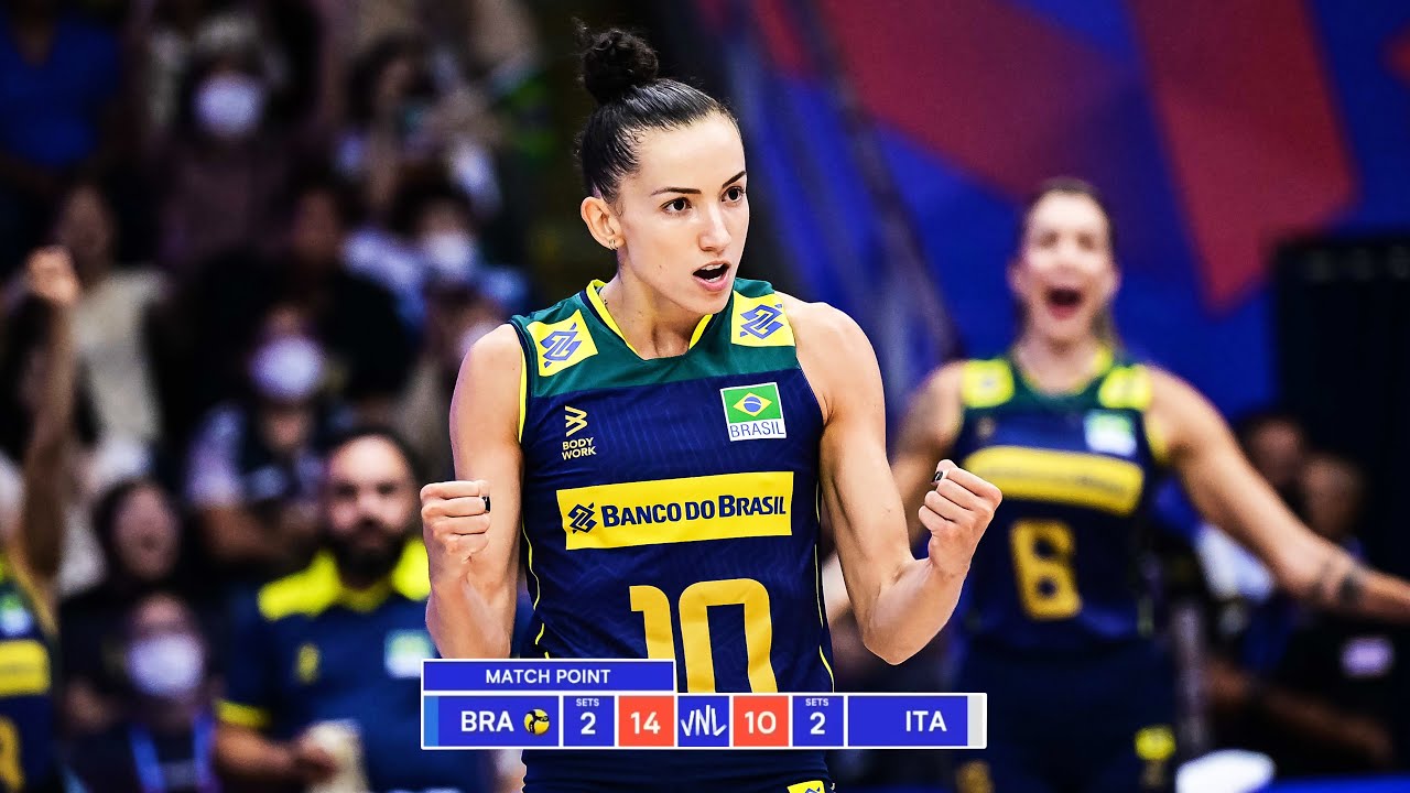 Gabriela Guimarães Gabi Dominated Against Italy in Volleyball Nations League 2023 !!!