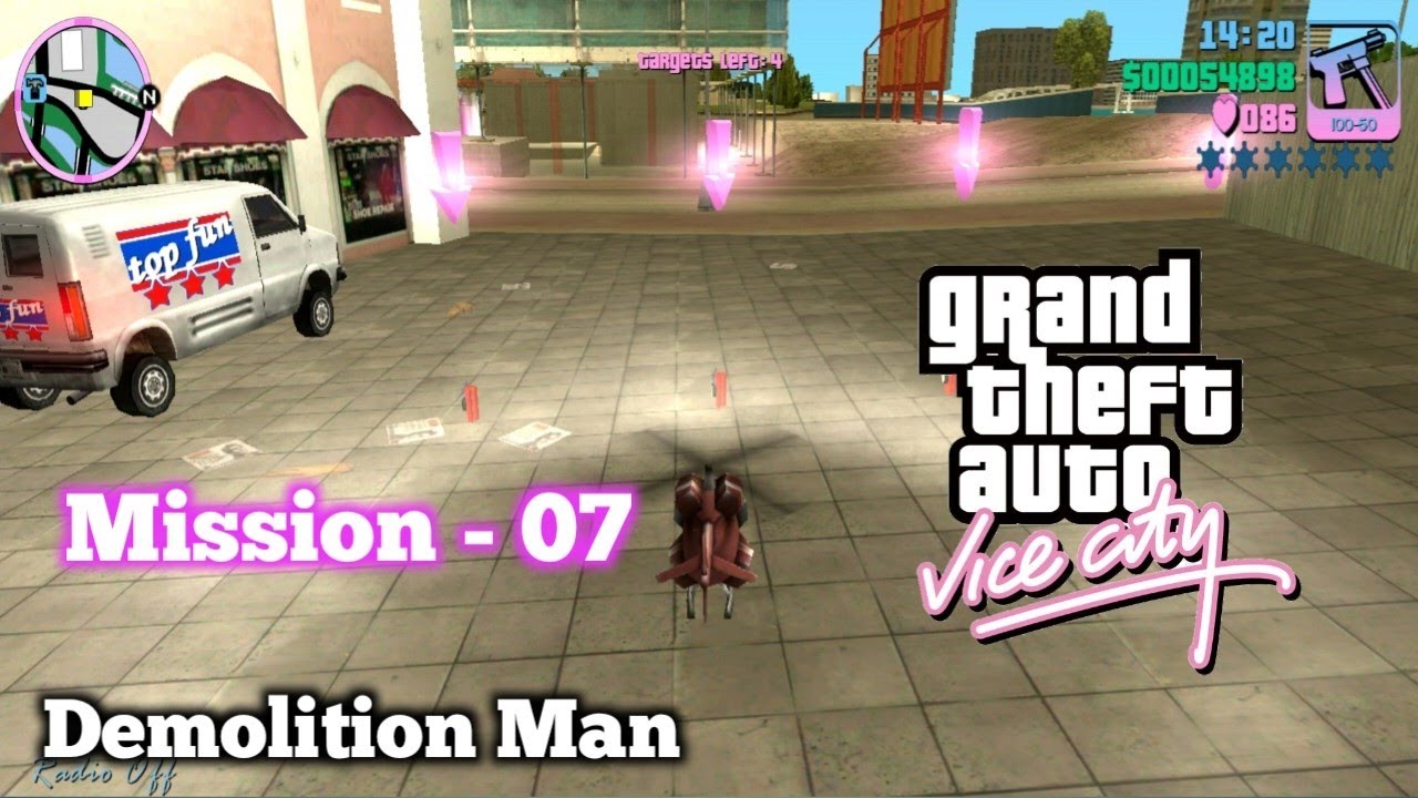 Gta Vice City Mission 07 | Gta Vc Helicopter | Gta Vc Demolition Man | Demolition Man | 