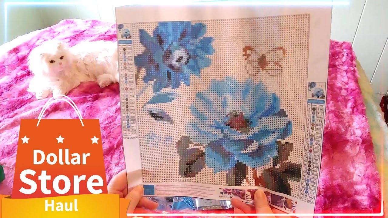 Dollarama DIamond Painting Unboxing/Pretty Blue Rose diamondart 