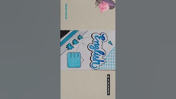 English Project Front Page Design📝 Project Work Designs #viral #shorts