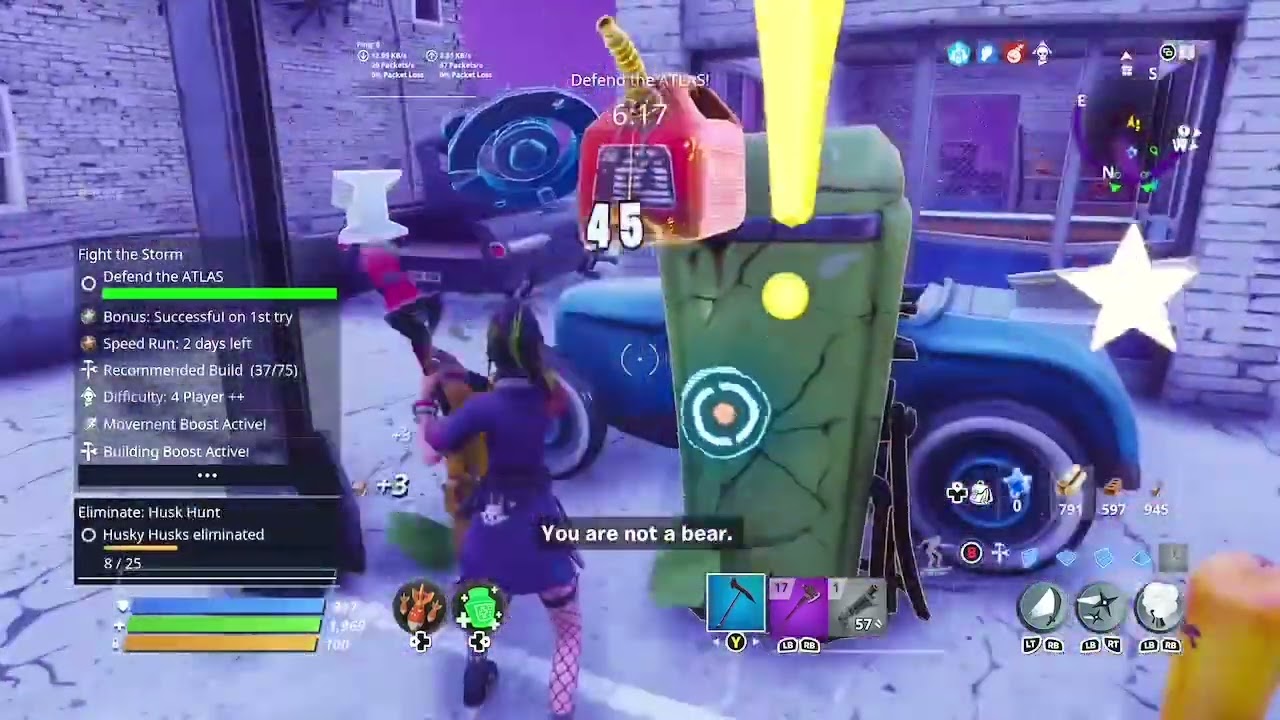 Complete a Fight The Storm mission in a Blasted Badlands Venture Zone Fortnite Save the World