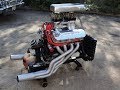 454 BIG BLOCK CHEVY START UP ON STAND CRAZY CAM OPEN HEADERS WOW