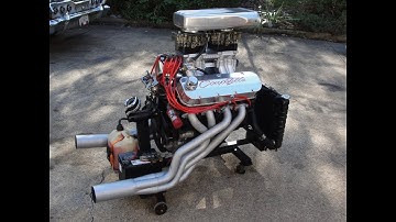 454 BIG BLOCK CHEVY START UP ON STAND CRAZY CAM OPEN HEADERS WOW