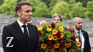 Macron legt Kranz am Holocaust-Mahnmal in Berlin nieder