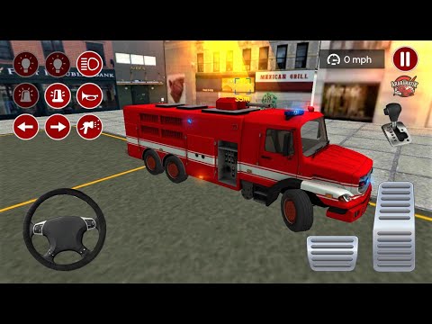Gerçekçi İtfaiye Arabası Oyunu - Fire Truck Driving Simulator 2020 #2 - Best Android Gameplay