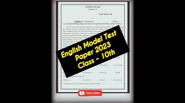 #class10 English Model Test Paper #2023 #pseb #exam #psebboard #english #solved #paper #2022 #pseb