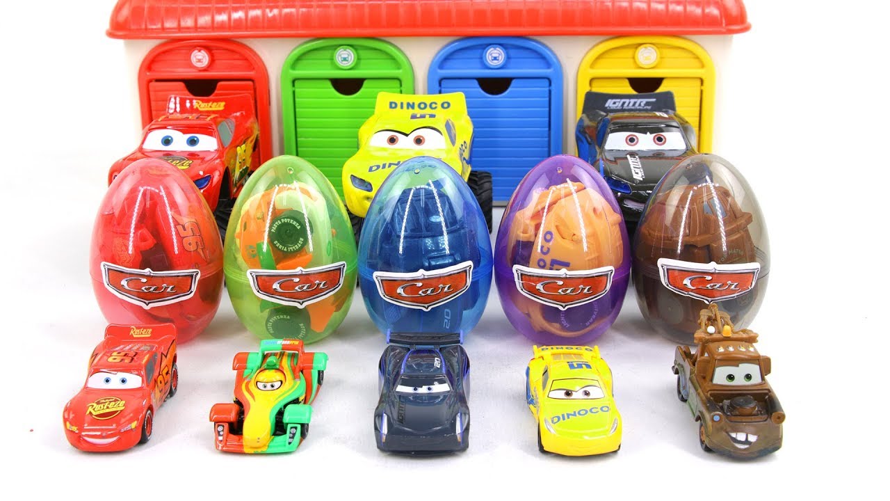 Cars 3 Deformation Egg The AutoBots McQueen Dinoco Mater JackStorm