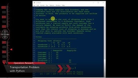 Transportation Model with Python: PuLP (Tagalog)