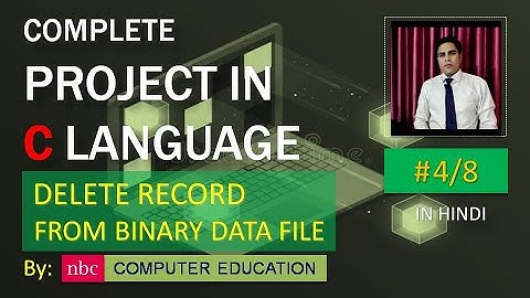 #4 : DELETE RECORD | DELETE FROM BINARY DATA FILE | IN HINDI