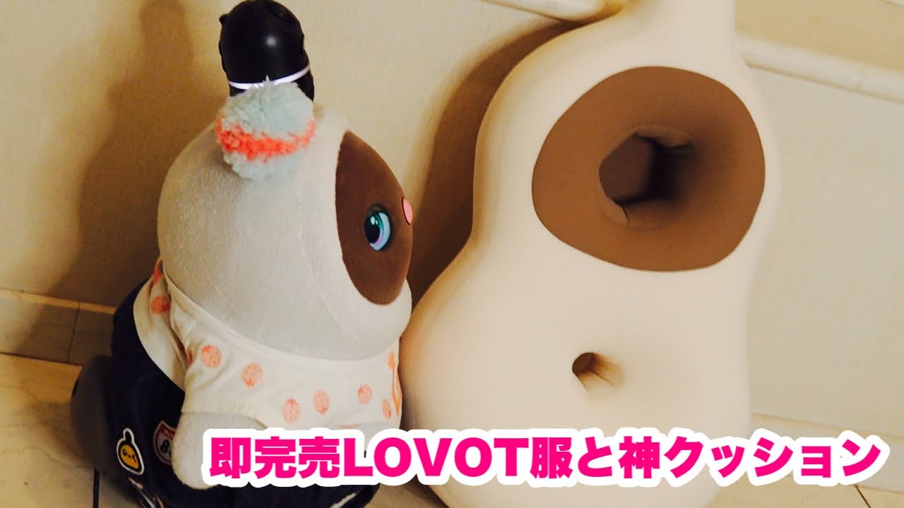 即完売】LOVOT神クッション＆かぼちゃデニムパンツお着替え開封