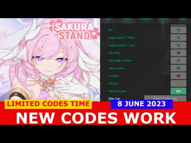 Roblox Sakura Stand codes December 2023